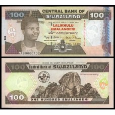Swaziland Suazilândia P-33 Fe 100 Emalangeni 2004 Comemorativa