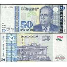 Tajikistan Tajiquistão P-18a Fe 50 Somoni 1999 (2000)