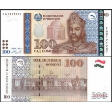 Tajikistan Tajiquistão P-19a Fe 100 Somoni 1999 Ismail-i Samani 