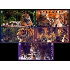 Bank Atlantic Tigres Set Completo C/5 Cédulas 2016 Fe  Fantasia