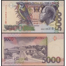 Saint Thomas & Prince São Tomé e Príncipe P-65a Fe 5.000 Dobras 1996