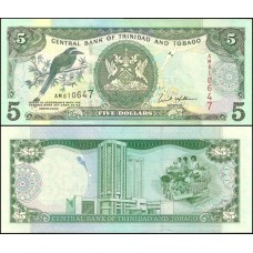 Trinidad & Tobago P-42b Fe 5 Dollars 2002