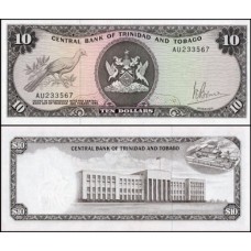 Trinidad & Tobago P-32a Fe 10 Dollars ND (1977)