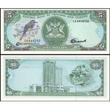 Trinidad & Tobago P-37c Fe 5 Dollars ND (1985)
