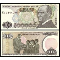 Turkey Turquia P-193a.1 Fe 10 Lira 1982 Kemal Atatürk