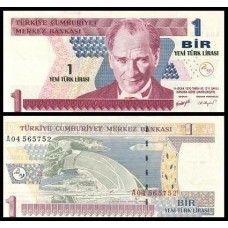 Turkey Turquia P-216a Fe 1 New Lira 2005