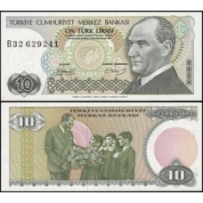 Turkey Turquia P-192a.2 Fe 10 Lira 1979 Kemal Atatürk 