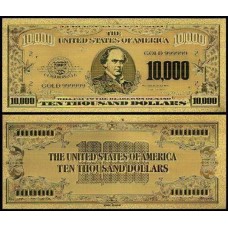 Usa Estados Unidos US-5 Fe 10.000 Dollars Folheada a Ouro 24k 