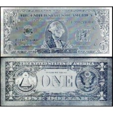 Usa Estados Unidos US-35 Fe 1 Dollar Folheada a Prata Fantasia 