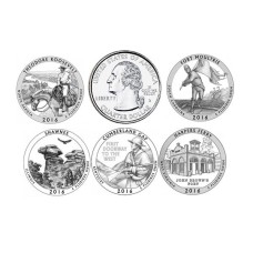 Usa Estados Unidos A T B 5 X Quarter 2016 Fc (152)
