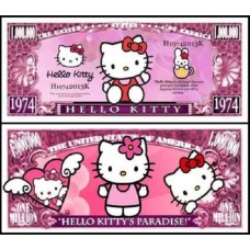 Usa Estados Unidos Md-203 Fe 1 Milhão de Dollars Fantasia Hello Kitty