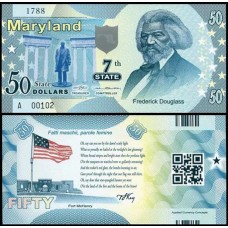 Usa Estados Unidos 50 Dollars 7st State Maryland Polímero Fantasia