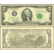 Usa Estados Unidos P-497 Fe 2 Dollars 1995 (F) Atlanta