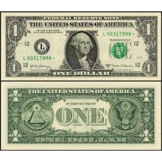 Usa Estados Unidos P-544br Fe 1 Dollar 2017A (L) São Francisco - Reposição