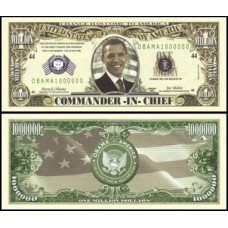 Usa Estados Unidos Md-155 Fe 1 Milhão de Dollars Fantasia Barack Obama