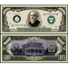 Usa Estados Unidos Md-156 Fe 1 Milhão de Dollars Fantasia Benjamin Harrison