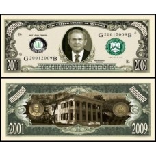 Usa Estados Unidos Md-164 Fe 1 Milhão de Dollars Fantasia George W Bush