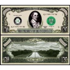 Usa Estados Unidos Md-165 Fe 1 Milhão de Dollars Fantasia George Washington