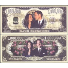 Usa Estados Unidos Md-143 Fe 1 Milhão de Dollars Fantasia O Casal Real