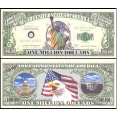 Usa Estados Unidos Md-145 Fe 1 Milhão de Dollars Fantasia Estátua da Liberdade