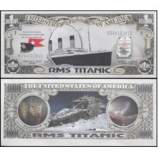 Usa Estados Unidos Md-148 Fe 1 Milhão de Dollars Fantasia Titanic