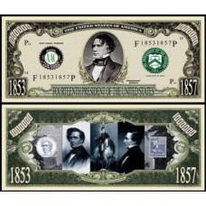 Usa Estados Unidos Md-162 Fe 1 Milhão de Dollars Fantasia Franklin Pierce