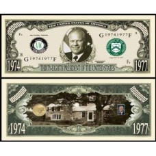 Usa Estados Unidos Md-166 Fe 1 Milhão de Dollars Fantasia Gerald Ford