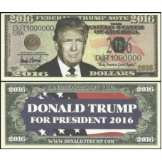 Usa Estados Unidos Md-202 Fe 1 Milhão de Dollars Fantasia Donald Trump