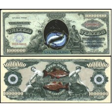 Usa Estados Unidos Md-59 Fe 1 Milhão de Dollars Fantasia Zodíaco Peixes