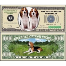 Usa Estados Unidos Md-65 Fe 1 Milhão de Dollars Fantasia Beagle