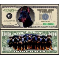 Usa Estados Unidos Md-75 Fe 1 Milhão de Dollars Fantasia Doberman