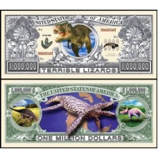 Usa Estados Unidos Md-92 Fe 1 Milhão de Dollars Fantasia Dinossauros