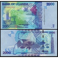 Uganda P-50d Fe 2.000 Shillings 2017