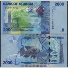 Uganda P-50c Fe 2.000 Shillings 2015