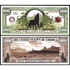 Usa Estados Unidos Md-101 Fe 1 Milhão de Dollars Lobo Fantasia 