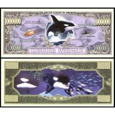 Usa Estados Unidos Md-102 Fe 1 Milhão de Dollars Fantasia Baleia Assassina