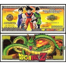 Usa Estados Unidos Md-134 Fe 1 Milhão de Dollars Fantasia Dragon Ball Z