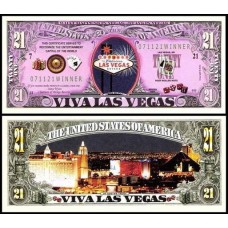 Usa Estados Unidos Md-138 Fe 21 Dollars Viva Las Vegas