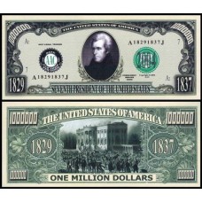 Usa Estados Unidos Md-153 Fe 1 Milhão de Dollars Fantasia Andrew Jackson
