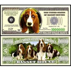 Usa Estados Unidos Md-64 Fe 1 Milhão de Dollars Fantasia Basset Hound