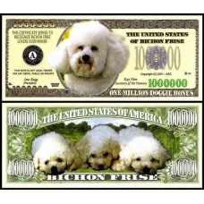 Usa Estados Unidos Md-66 Fe 1 Milhão de Dollars Fantasia Bichon Frise