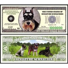 Usa Estados Unidos Md-79 Fe 1 Milhão de Dollars Fantasia Schnauzer