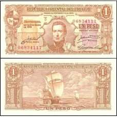 Uruguay Uruguai P-35c.2  S/Fe 1 Peso L.1939  - José Artigas