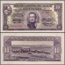 Uruguay Uruguai P-37c.1 Fe 10 Pesos L.1939 - José Artigas
