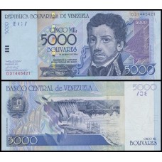 Venezuela P-84c Fe 5.000 Bolívares 2004 Francisco de Miranda