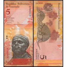 Venezuela P-89b Fe 5 Bolívares Fuerte 2007