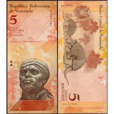 Venezuela P-89g Fe 5 Bolívares Fuerte 2014