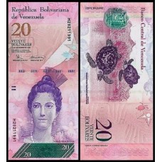 Venezuela P-91d Fe 20 Bolívares Fuerte 2009