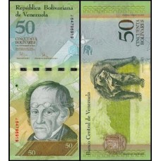 Venezuela P-92d Fe 50 Bolívares Fuerte 2009