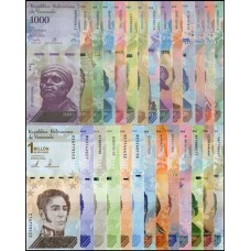 Venezuela Set C/27 Cédulas 2015-2021 FE